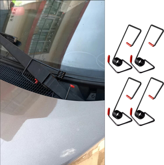 와이퍼 암 들뜸 유리밀착 닦임 부스터 스프링 4P, 4개, 블랙