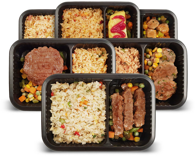더 맛있는 냉동 도시락 6종 6팩 볶음밥 간편식 직장인 식사대용 전자레인지 간편조리, 1세트, 1.459kg