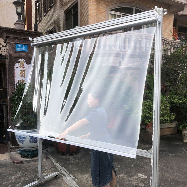 투명 롤스크린 블라인드 PVC 커튼 방수 방풍 주문제작