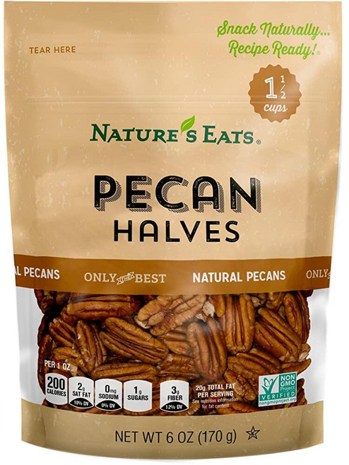 Nature's Eats 피칸 반쪽 170g(6온스), 6 Ounce (Pack of 1), 170g, 1) 6.0 Ounce