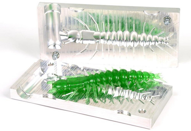 Soft Plastiс Mold Lure Making Injection Molds Fishing Lures Hellgrammite 4.25'' 알루미늄