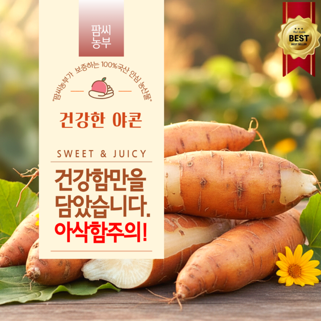 25년산 최상품 건강한 야콘5kg 10kg 산지직송, 1박스, 건강한 야콘 5kg