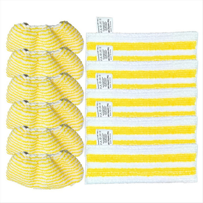 Karcher EasyFix SC2 SC3 SC3 SC4 SC4 HANDHELD 진공 청소기 부품 마이크로 화이버 걸레 패드에 대한 11pcs 증기 영차 커버, 흰색과 노란색, 1개