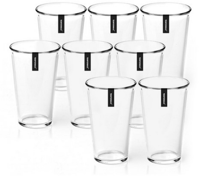 글라스락 내열강화 샤이닝 유리 텀블러 8p, 투명 (8p), 500ml, 10세트