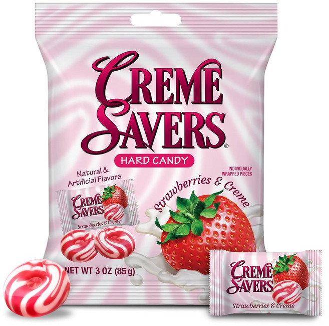 Creme Savers 크림세이버 할로윈 오리지널 딸기 크림 캔디 85g x 5개, 6개
