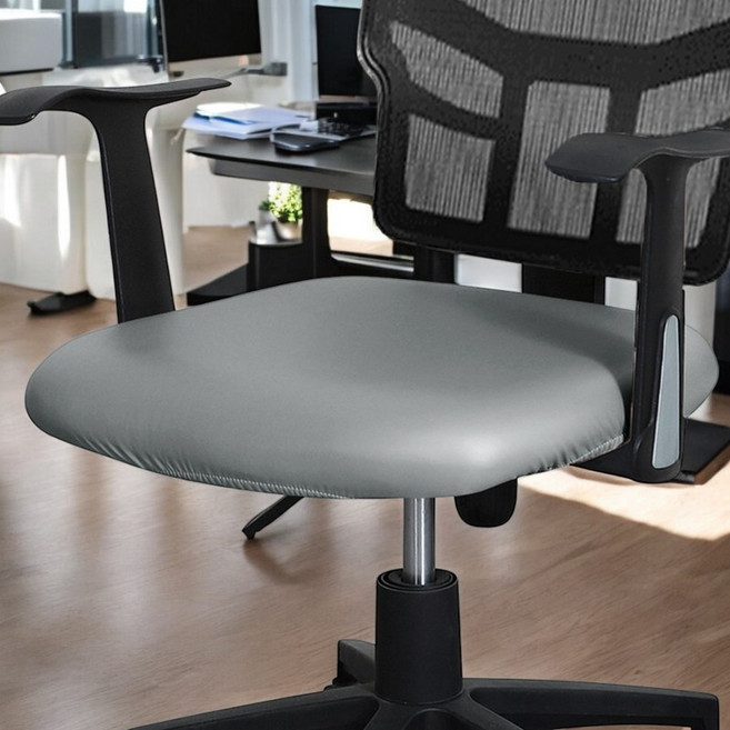 시디즈 듀오백 린백 퍼시스 일룸 의자 호환 PU레더 의자커버, 1개, 그레이