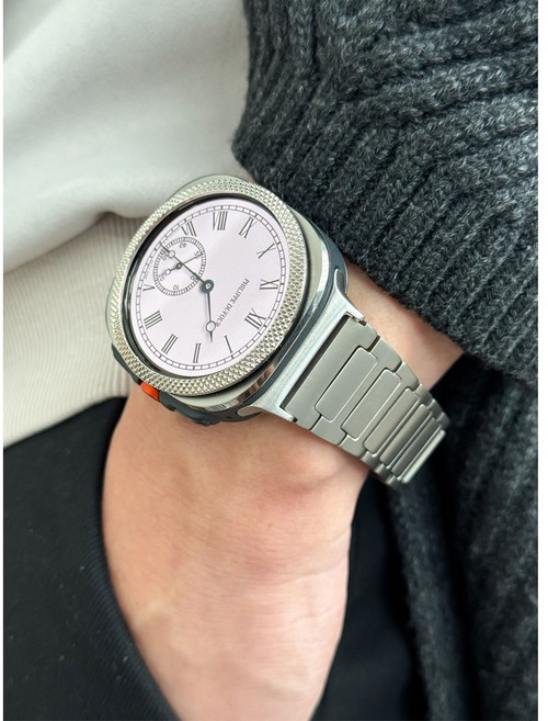 레온티나 갤럭시워치 울트라 1 2 뉴 노틸러스 티탄 스트랩 47mm 메탈 호환, S- 뉴 노틸러스 티탄스트랩, 사이즈, 티탄실버, 1개