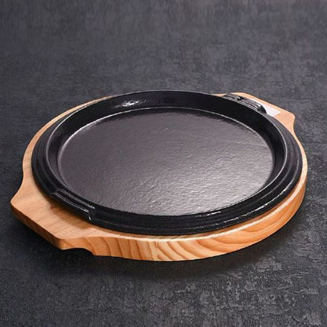 주물팬 원형 무쇠 파전판 고기불판 스테이크팬 22cm, 소1호, 1개