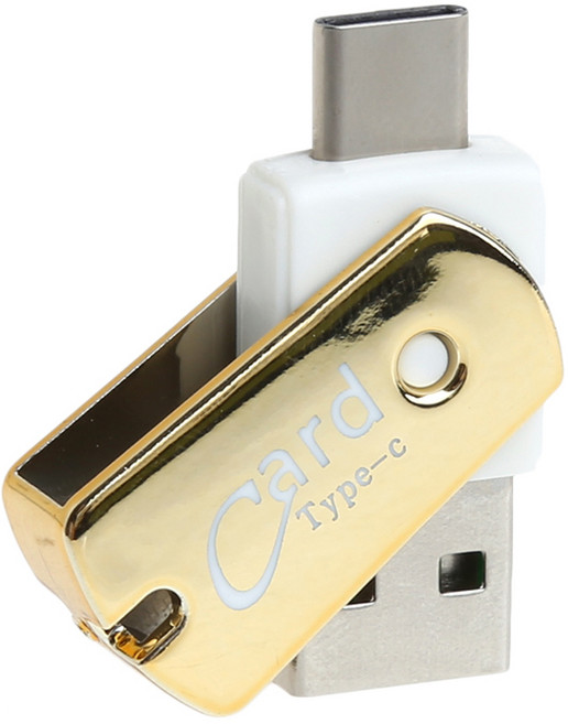 USB 소형 플래시 데이터 CableUSB 3.1 유형 C 포트 - 마이크로 SD TF 카드 리더, 금