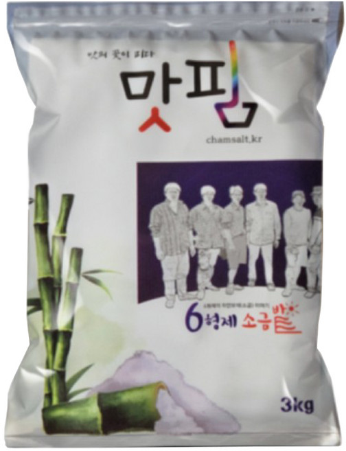 6형제소금밭 맛핌 함초소금 지퍼백, 1개, 3kg