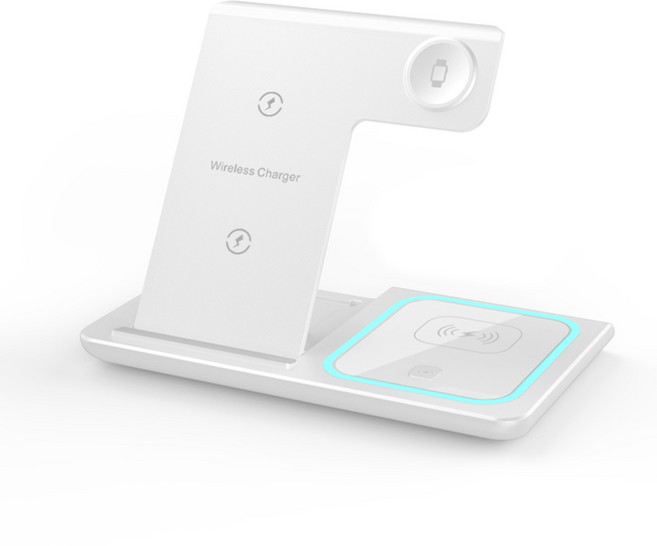 三合一無線充電座, 白色, 5個