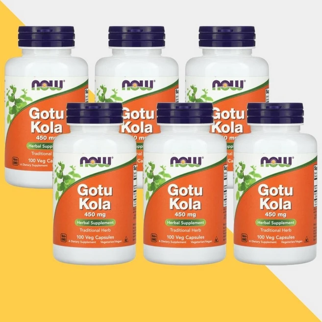 나우 고투콜라 병풀 추출물 450mg 100캡슐 Gotu Kola 6개, 100정 - 쿠팡