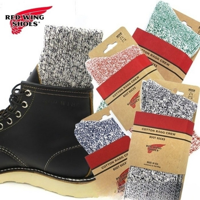 레드윙 코튼 래그 크루 양말 4컬러