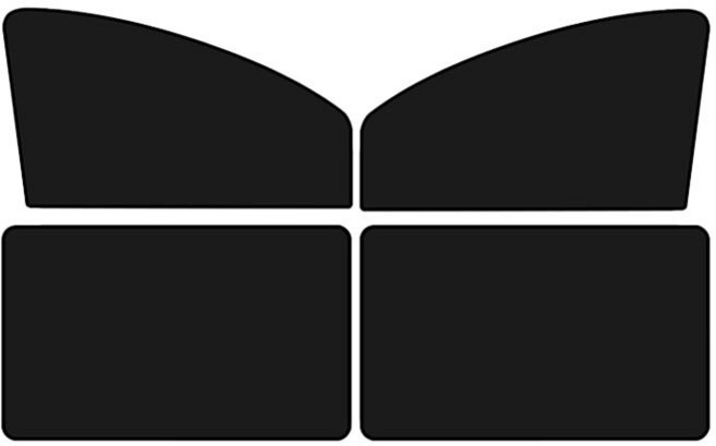 아리코 차량용 자석형 햇빛가리개 암막커튼 4p, 블랙, 1세트