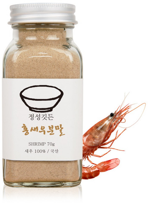 정성깃든 국산100% 원물 그대로 천연조미료 가루 분말 8.홍새우분말 (선물포장X), 8 홍새우분말 70g, 기본 (선물포장X), 70g, 1개