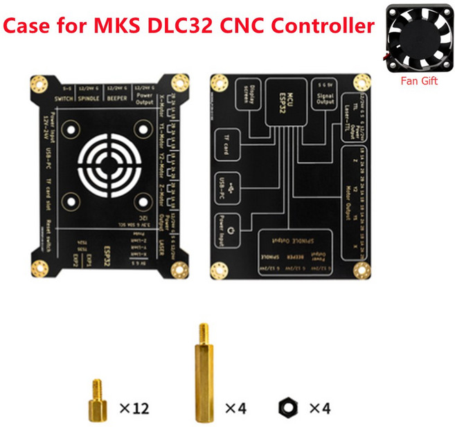 MKS DLC32 V2 32 비트 TS35 CNC3018 GRBL LCD 컨트롤러 키트 MAX CNC 기계 디스플레이 오프라인 조각 업그레이드, 06 Protect Case