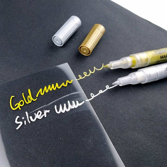 클로이영 아크릴마카 0.7mm 페인트 마커 데코마카 아트드로잉, 1개, 1개, 골드