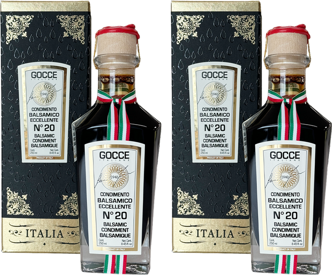 GOCCE 고쎄 콘디멘토 에셀렌테 20년 발사믹식초, 2개, 250ml