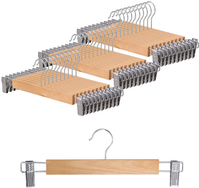 리벤스 프리미엄 원목 바지걸이, 혼합색상, 30개