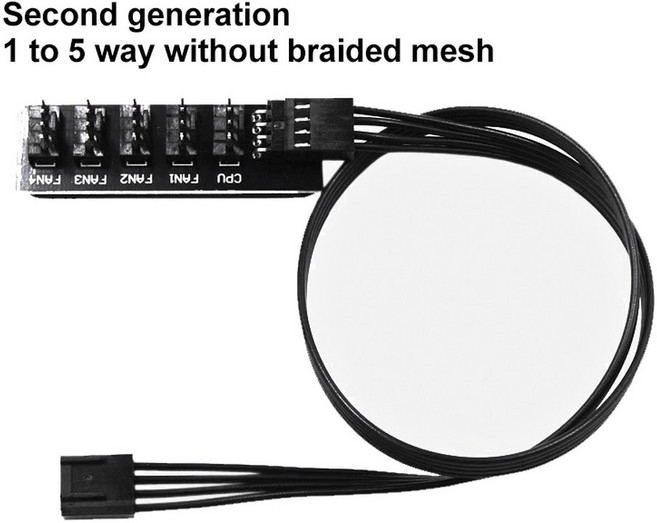 1 5 웨이 PWM 쿨러 4 데스크탑 케이블 어댑터 컴퓨터 냉각 핀 C 핀/3 분배기, 01 Pluggable, 1개, Pl able out We e