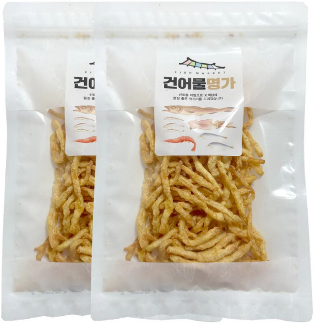 후라이드 오징어 튀김 120g x 2봉/진미채튀김 간식 크리스피 분식 안주 간편 대용량, 240g, 1개