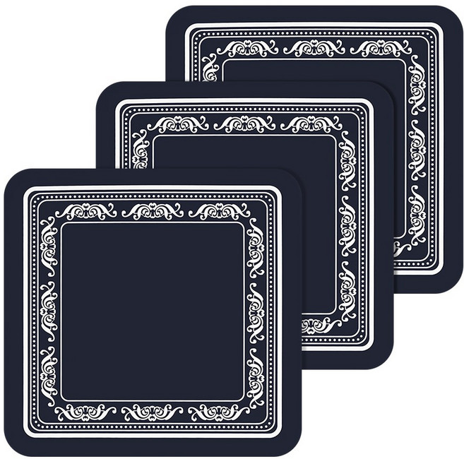 인덕션 보호매트 스크래치 커버 패드 심플 레이스 스퀘어 실리콘 냄비받침, 1세트, 곤색