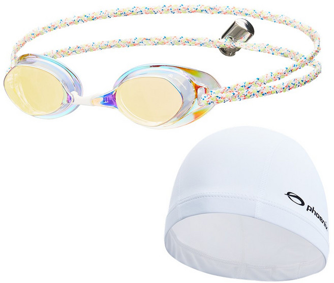 피닉스 김서림방지 노패킹 수경 세트 B, 클리어, 1개