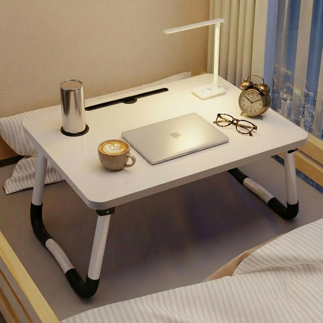 멜틱 접이식 침대 테이블, 화이트