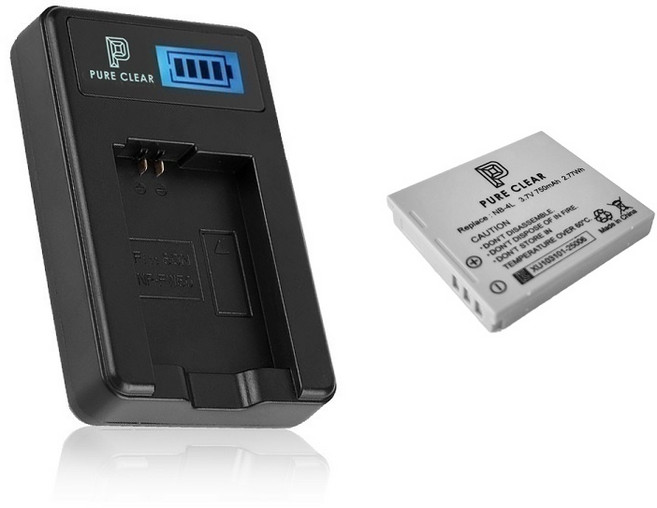 캐논 NB-4L 호환 충전기+배터리 IXUS I7 I ZOOM 30 40 50 55 60 65 70 75 130 80IS 100IS 110IS 120IS, 1개, 캐논 NB-4L 충전기+배터리