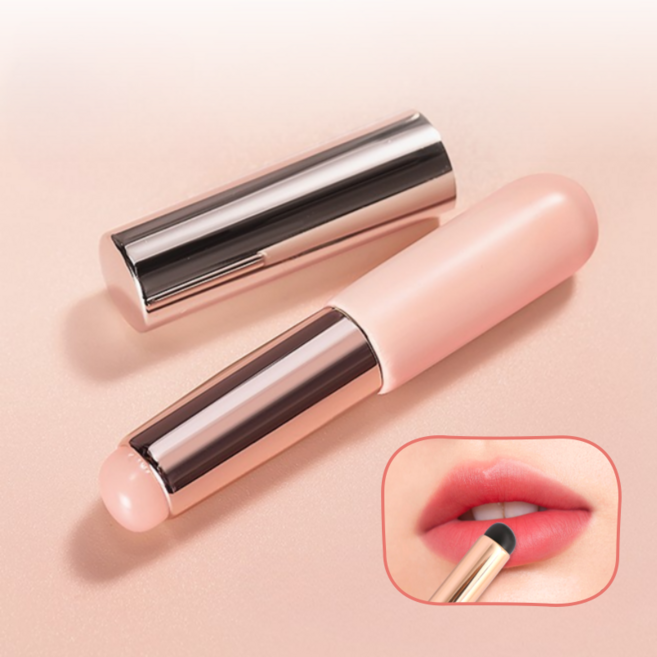 벨로브 립 실리콘 브러쉬 휴대용 스머지 립브러시, 1개, 인디핑크