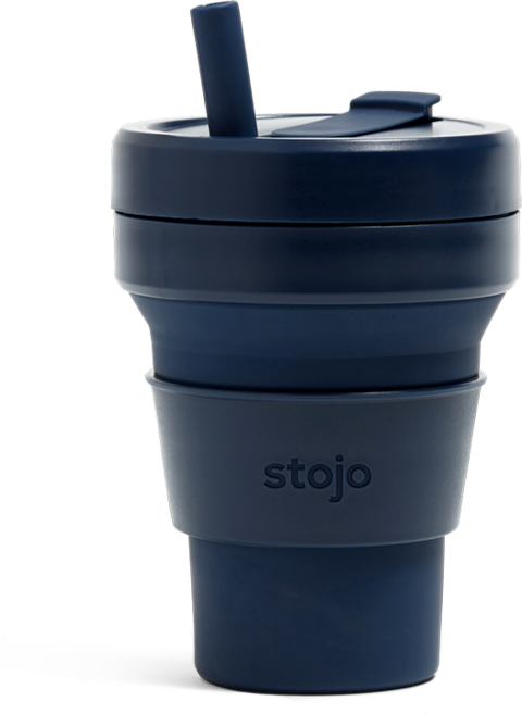 스토조 비기 접이식 실리콘 텀블러 컵 473ml, 데님, 1개