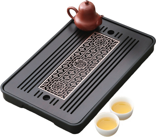 하루초이 다도 차판 차트레이, 1개, 브라운