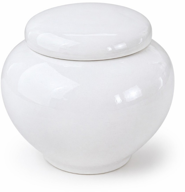 친집선 현관 풍수 소금단지 백자 항아리 단지 미니 돈단지 1200g, 1개