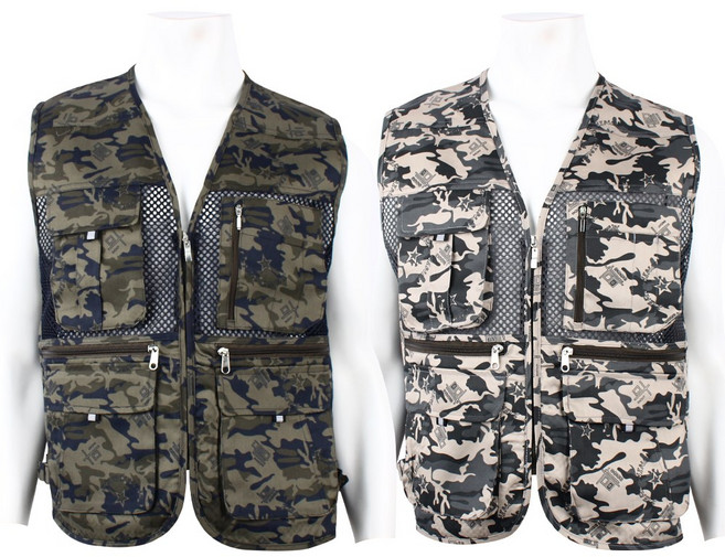2장 [더맨월드] 여름용 남자 DH-A 얼룩이 망사 조끼 _ 남성용 다용도 주머니 낚시 등산 작업 밀리터리 전술조끼 M1350
