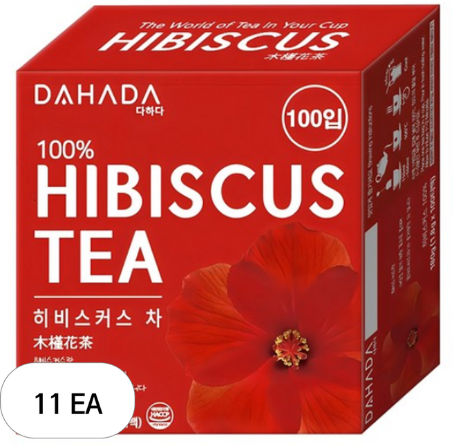 다하다 히비스커스 티백, 1.8g, 100개입, 11개
