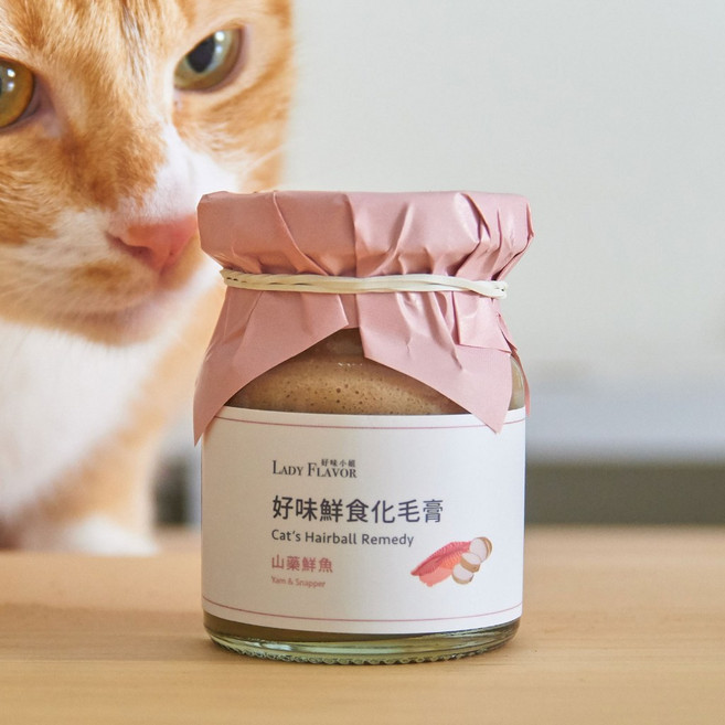 LADY FLAVOR 好味小姐 貓咪化毛膏 65g 排毛 鮮食, 1個, 山藥【鮮魚】
