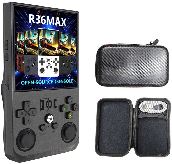 Haokon R36 맥스 휴대용 레트로 게임기 4인치, 2732