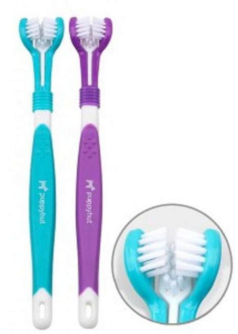 퍼피헛 쓰리헤드 미니칫솔 강아지칫솔seu6+8FqB