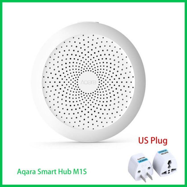 최신 아카라 스마트 허브 M1S 게이트웨이 무선 지그비 3.0 와이파이 RGB LED 야간 조명 스마트 홈 브리지 샤오미 미지아 홈킷 앱용, [06] US plug