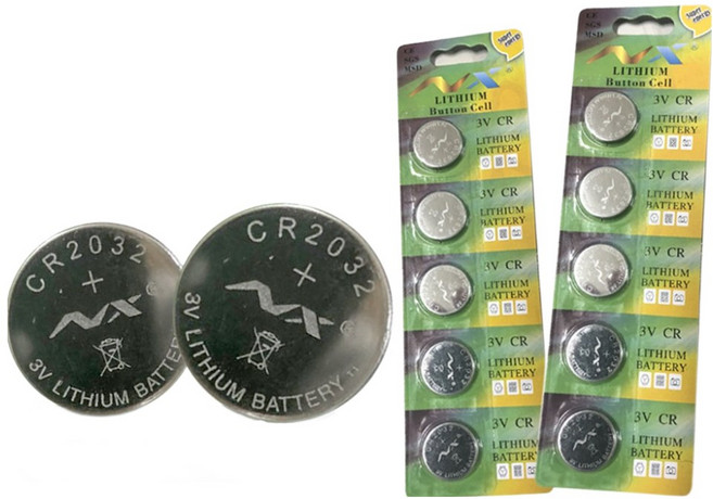 露營中毒本鋪 CR2032 鈕扣電池 水銀電池 營繩燈電池 扁電池 遛狗燈 電壓穩定, 1個, 一卡【5顆入】