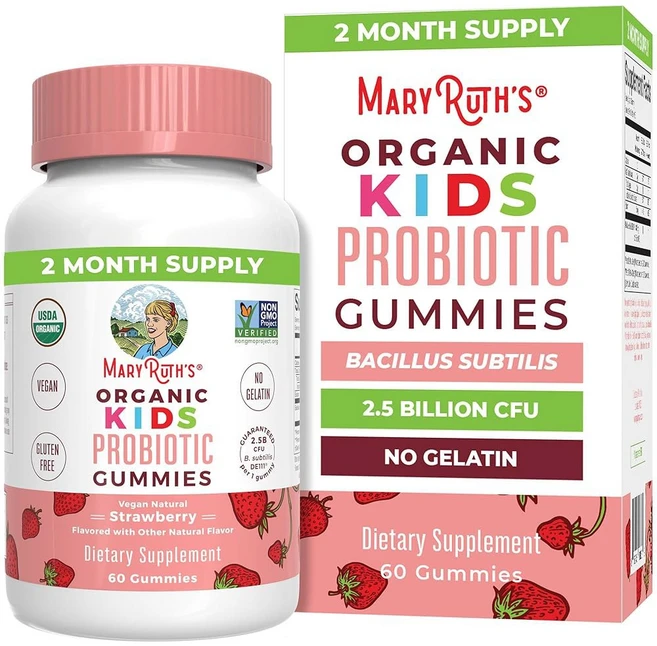 MaryRuth Organics Kids Probiotic Gummies 60 Count | 메리루스 구미, 1개 - 쿠팡