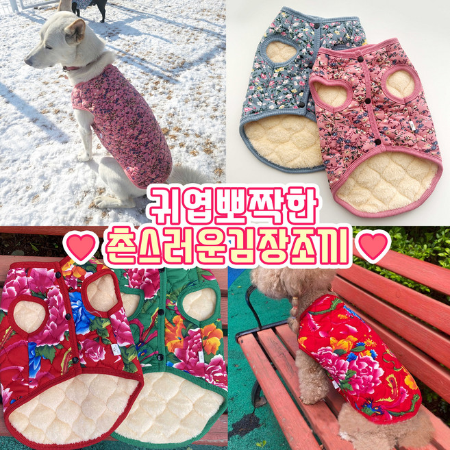 제이펫독 소형견 대형견 겨울 보아털 촌스러운 시골 김장조끼, 1개, 블루