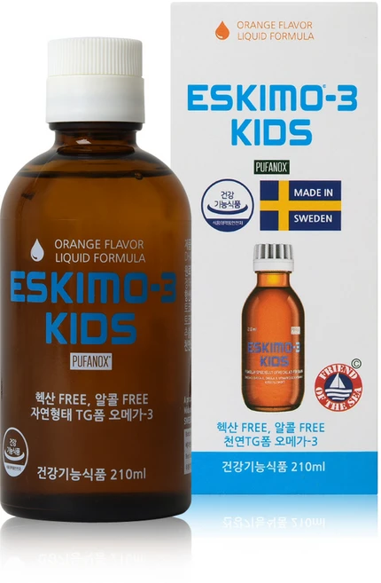 [임박특가] 아스트라 오메가3 에스키모3 키즈 천연 오렌지향 210ml 1병(~26.11.01), 1박스 - 쿠팡