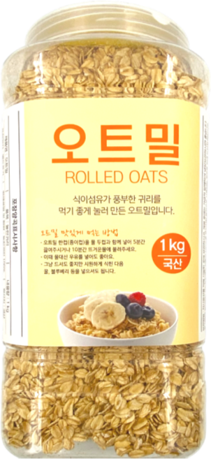 [농협] [25년산 햇곡] 국산 오트밀 군자농협, 1개, 1kg