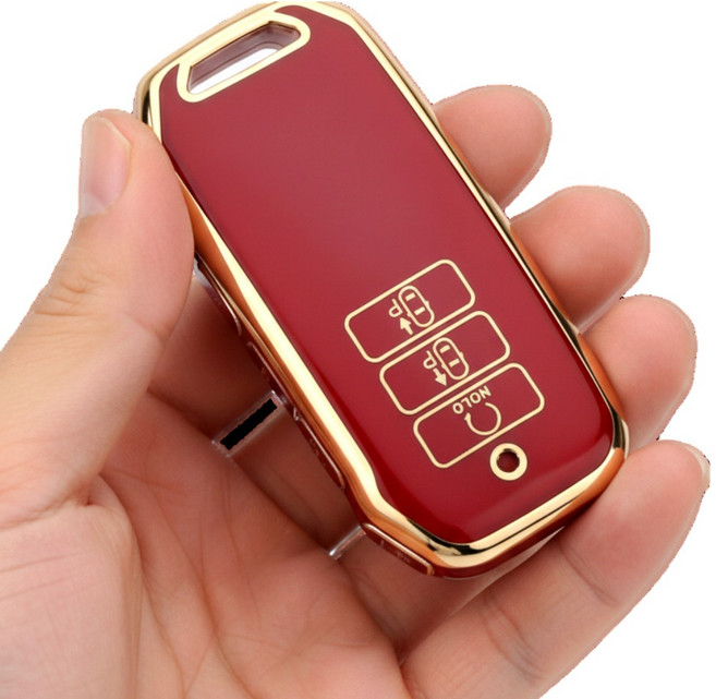 기아 차키 케이스 스포티지 올뉴K3 K5 K7프리미어 K8 쏘렌토 EV6 니로 셀토스 카니발 호환 키 케이스, 7버튼, 빨강