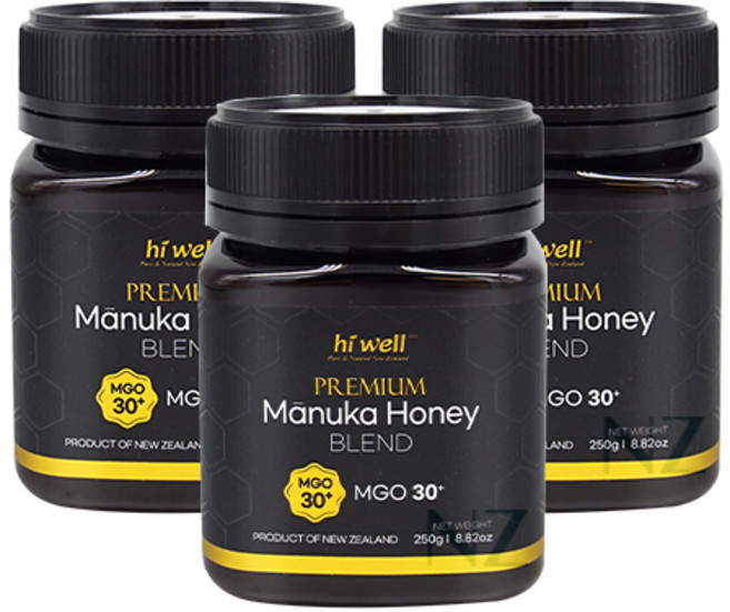 하이웰 프리미엄 마누카 블랜드 허니 MGO 30+, 250g, 3개