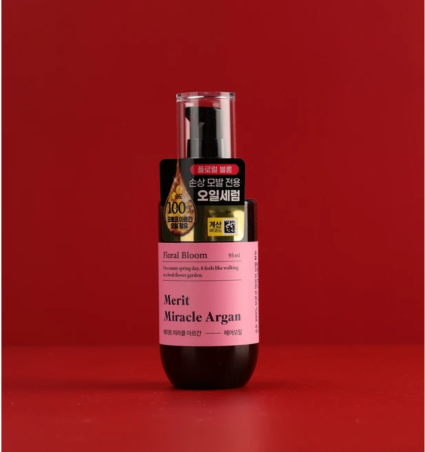 메리트 미라클 아르간 오일 플로럴 블룸 95 ml 향기까지 좋은 극손상모케어, 1개, 95ml - 쿠팡