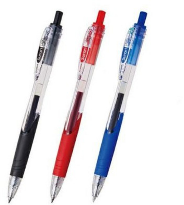 오피스넥스 제브라 스라리볼펜 1.0mm, 12개, 흑색