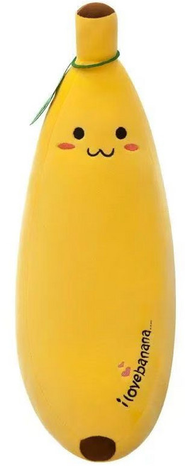 뽀송 쿠션 바나나 캐릭터 바디필로우 수면인형, 옐로우