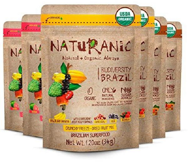 자보티카바 칩 스낵 동결건조 과일믹스 브라질 슈퍼푸드 무설탕 비건 버라이어티팩 x 6개입, 6개